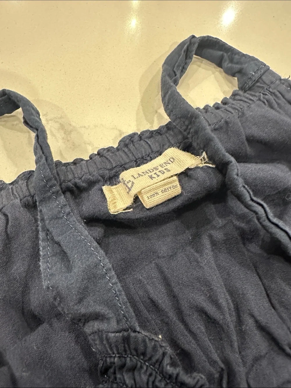 Lands End tassel maxi dress girls size 8 100% cotton